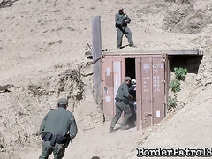 Illegal Girl Gets Caught During The Raid And Fucked By Border Patrolman