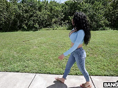 Slim Beauty With Big Boobs Loves Being Fucked With BBC In A Sex Van