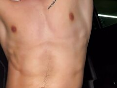 College Bro Jerks In Backseat #