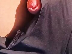 Muscular Hunk Uncut Dick Exposed Out Of His Shorts