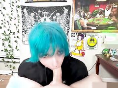 Blue Haired Titty Thickie Head Game Fyah Pt.1