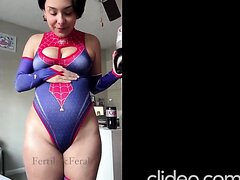 Woman In Spider Man Outfit Bloats Inflates