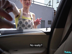 Skinny Blondie Got Picked Up By A Guy Who Offered Some Cash For Sex