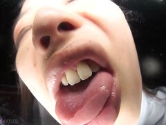 Japanese Woman Licking Screen 3