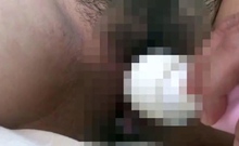 Chesty Tempting Asian Slut Fingers And Toys Her Pussy