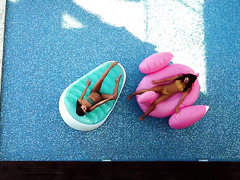 Elegant Russian Lesbians Kaisa Nord And Leyla Fiore Have Fuck On The Pool Table