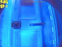 Girl Pissing And Pooping In Porta Portty