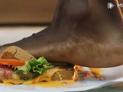 Black Men Stepping On A Sandwich AI