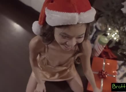 Asian Stepsister Vina Sky Receives Great Christmas Fucking