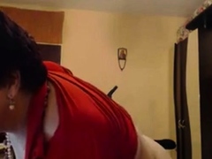Big Titted BBW Granny Dances On Webcam