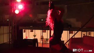 Sexy Police Woman Gets Banged Backstage