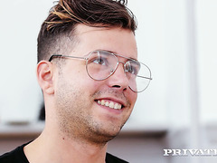 Tall Redhead Babe Alexis Crystal Poses For Handsome Painter