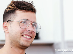 Tall Redhead Babe Alexis Crystal Poses For Handsome Painter