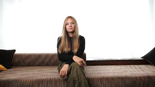 Blond Spanish Teen Floozy Takes Two Weenies During Her Casting