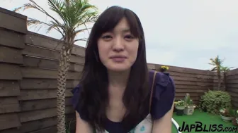 Japanese Shemale Sucks Off The Balcony