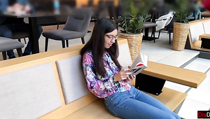 Cute Russian Stranger With Glasses Turned Out To Be A Lustful Bitch When It Came To Sex.