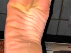 Horny Brunette Amateur With Foot Fetish Sucks Guys Toe