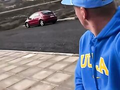 Hot Stud Risky Cumming Road While Someone There