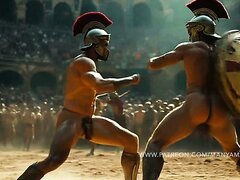 AI Gladiators Fuck In Arena   ManyAMan