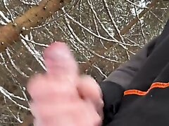 Swedish Boy Wank In The Forest In The Winter
