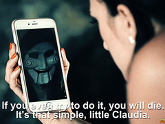 Billy The Puppet Tells Claudia Bavel To Fuck Like A Slut If She Wants To Live