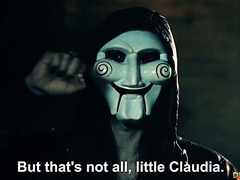 Billy The Puppet Tells Claudia Bavel To Fuck Like A Slut If She Wants To Live