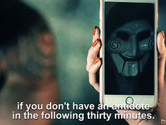 Billy The Puppet Tells Claudia Bavel To Fuck Like A Slut If She Wants To Live